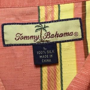 Tommy Bahama 100% Silk Multi-Colored Button Down